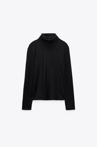 Image 0 of HIGH NECK T-SHIRT from Zara