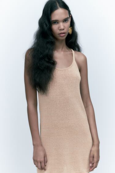 Image 0 of RUSTIC STRAPPY KNIT DRESS from Zara