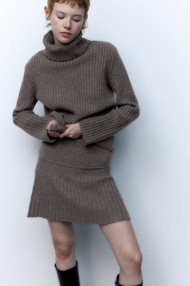 Image 0 of RIBBED KNIT SWEATER from Zara