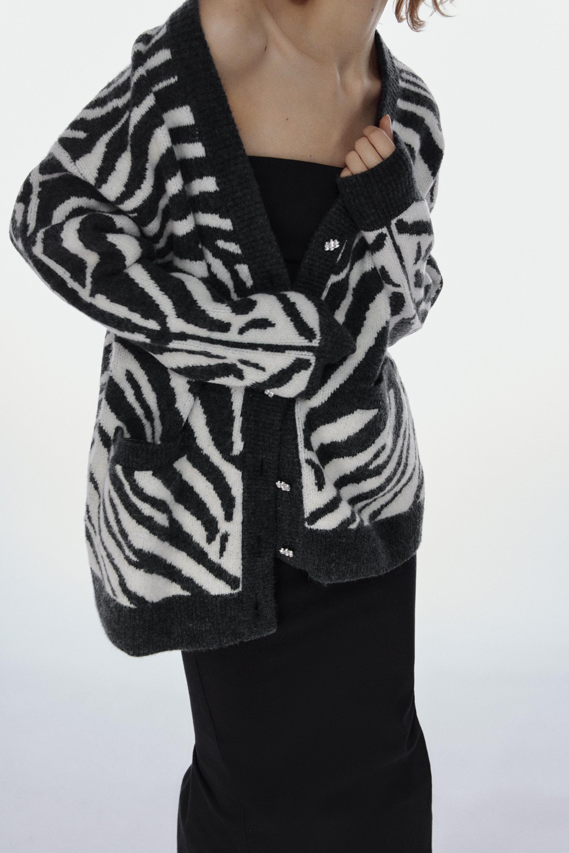 Zara zebra cardigan Clearance
