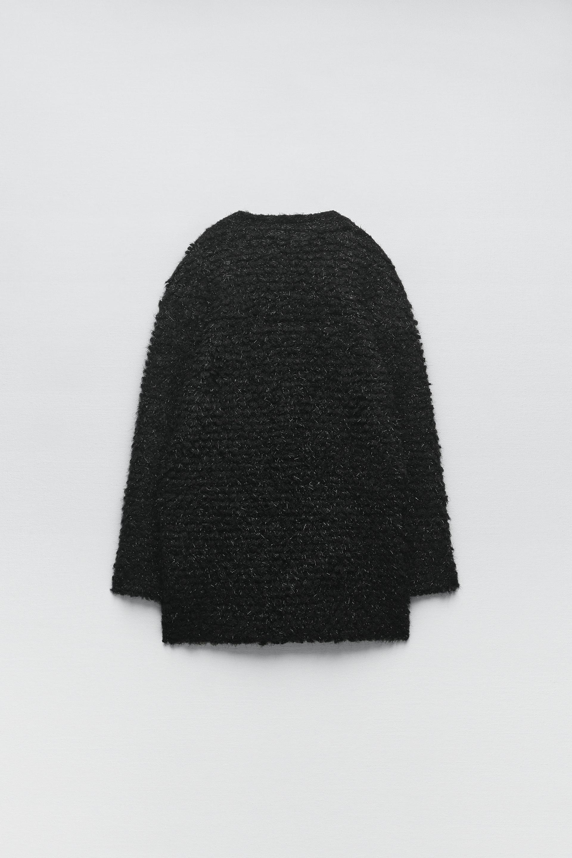 METALLIC THREAD LONG KNIT CARDIGAN 
