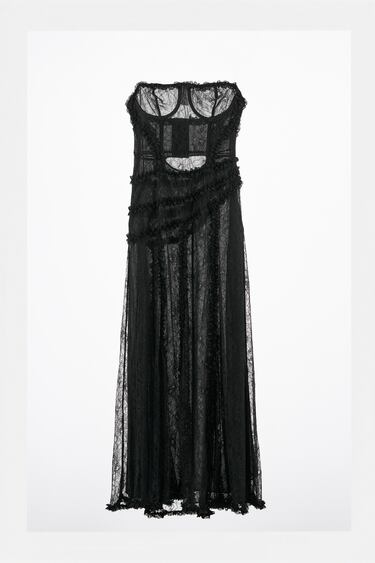 Image 0 of LONG LACE DRESS from Zara