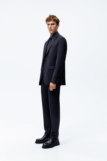 100% WOOL SUIT TROUSERS