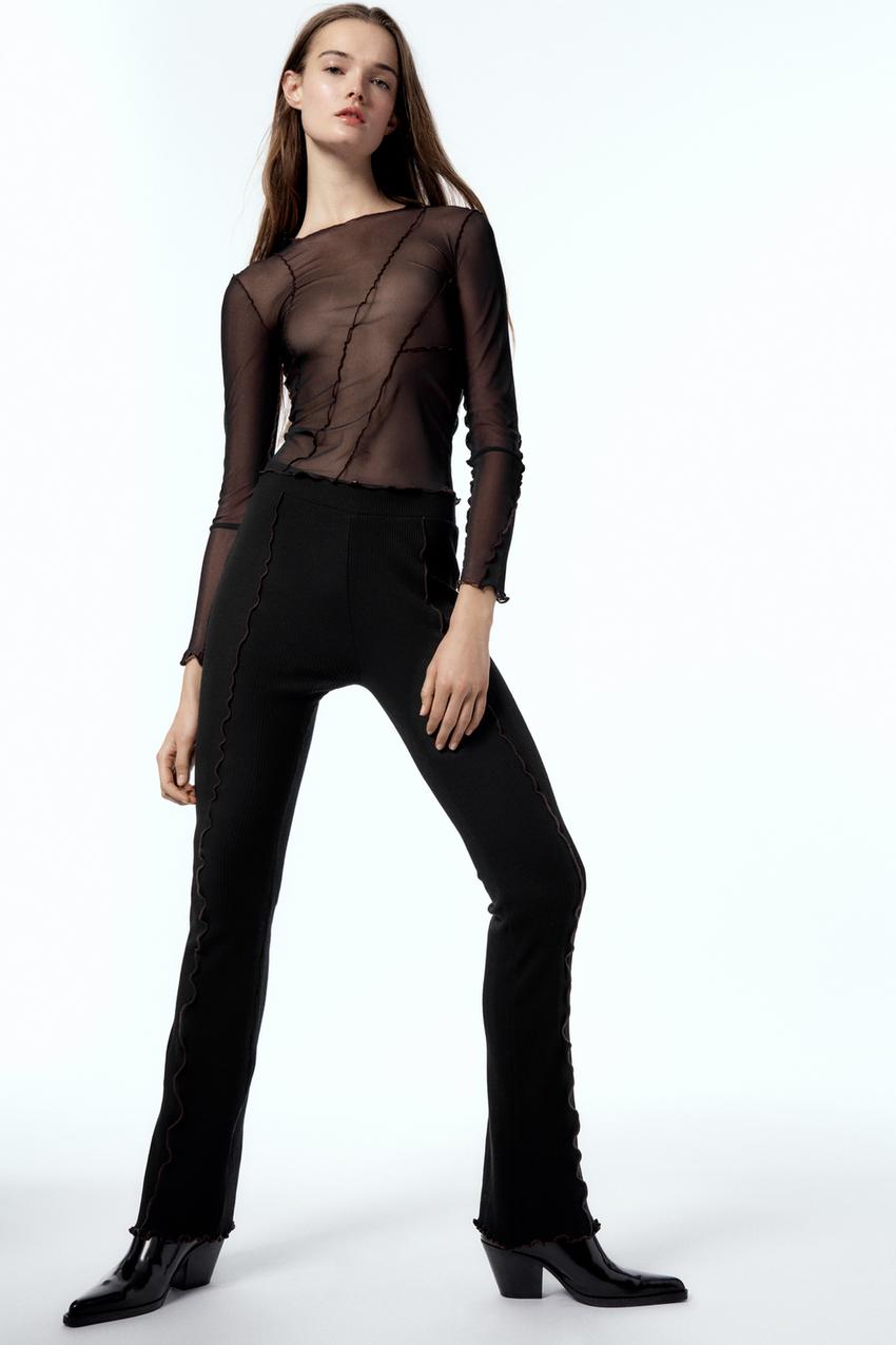 Ribbed trousers zara Clearance