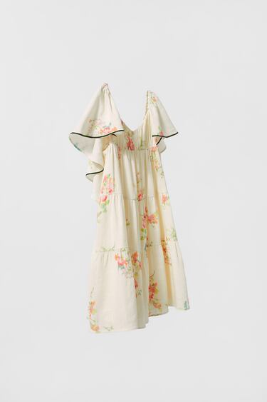 Image 0 of WATERCOLOUR DRESS WITH TRIMS from Zara