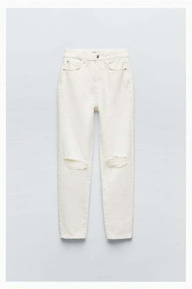Image 0 of Z1975 RIPPED MOM FIT JEANS from Zara