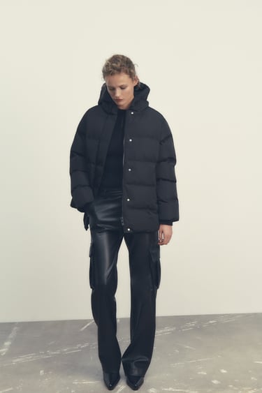 Image 0 of QUILTED COAT WITH WATER AND WIND PROTECTION from Zara
