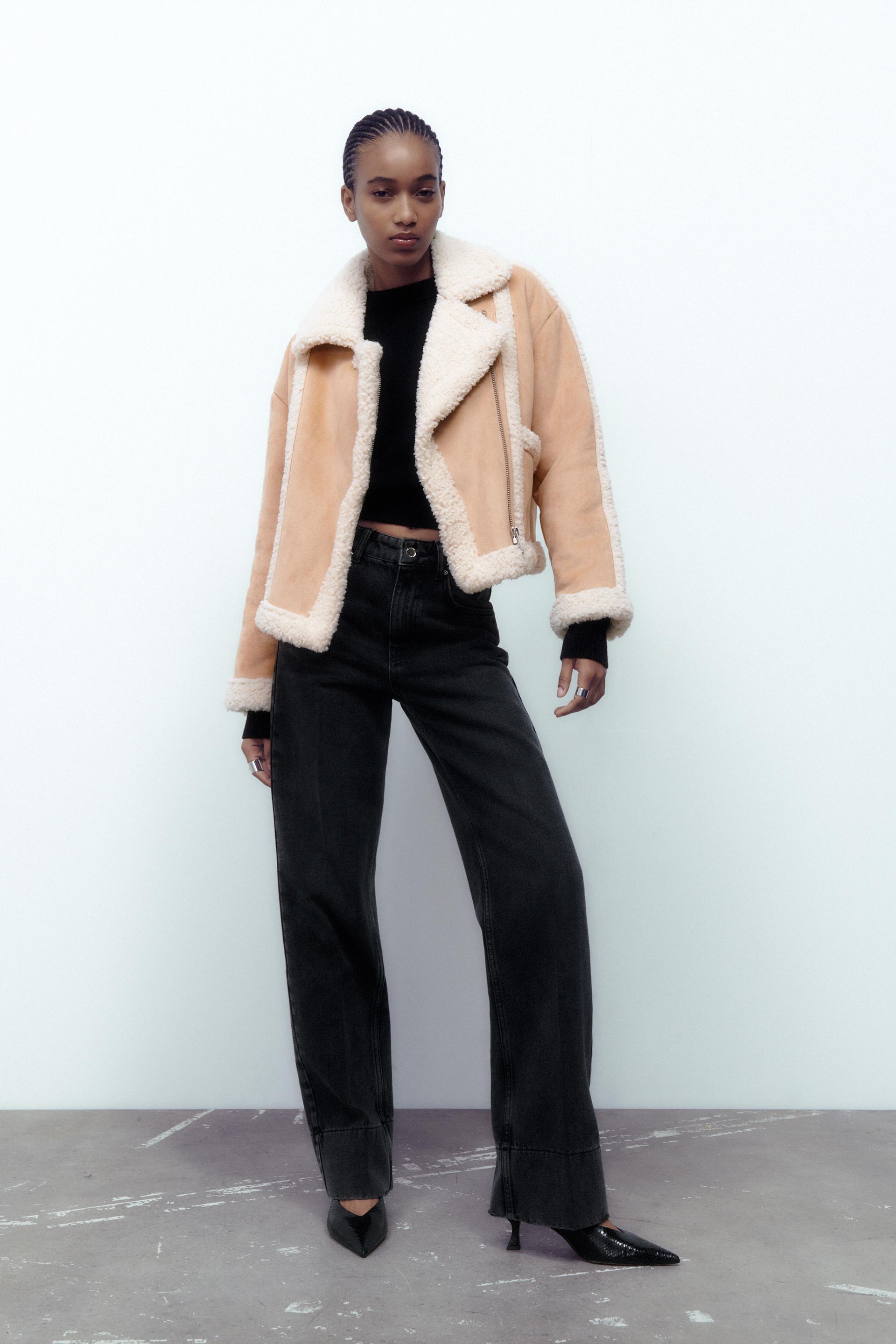 shearling zara