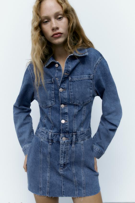 Trf デニムワンピース ブルー Zara Japan 日本 Trf デニムワンピース ブルー Zara Japan 日本