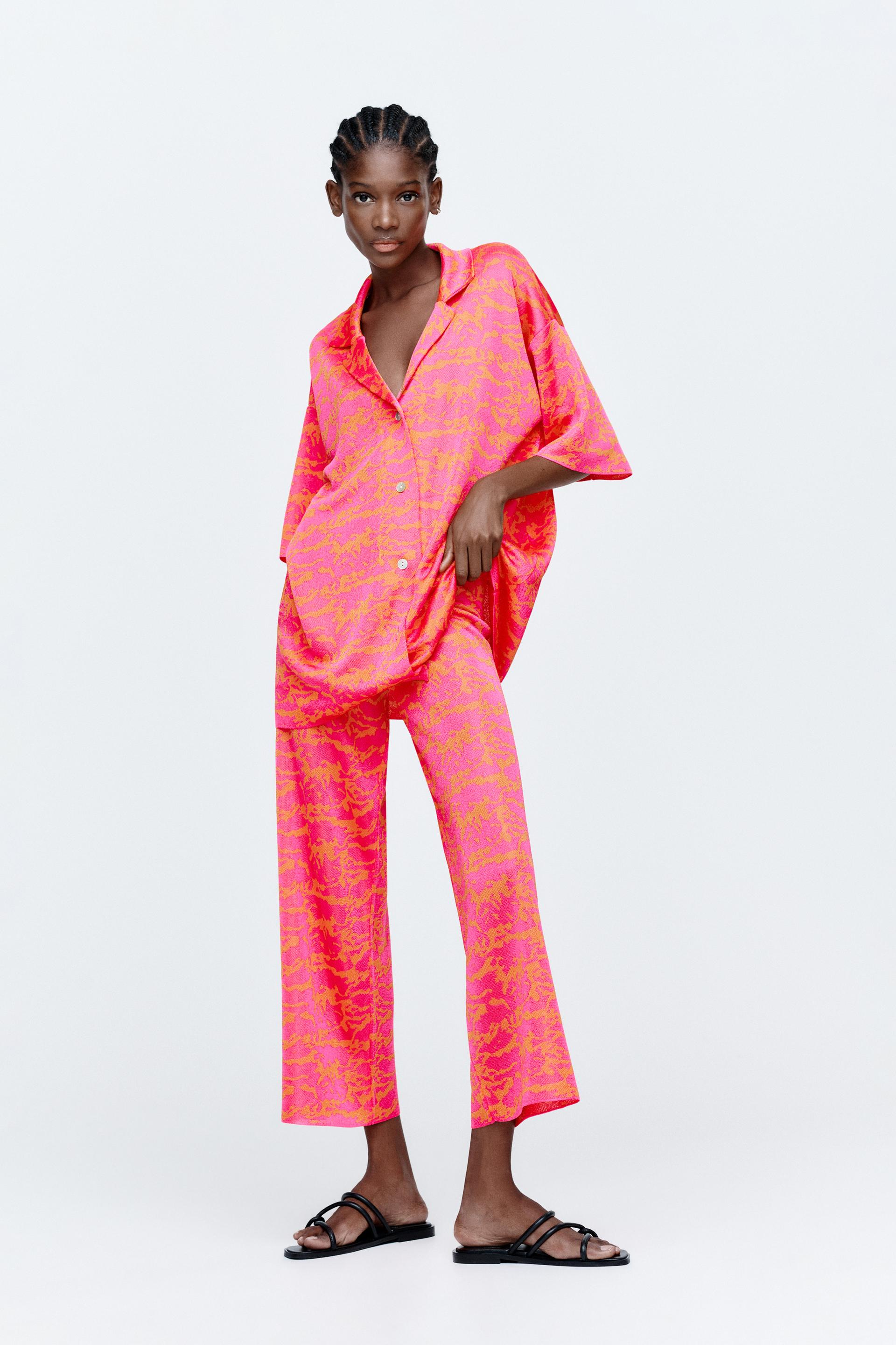 PANTALÓN PUNTO JACQUARD - Multicolor | ZARA España