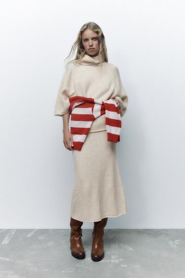 ロングニットスカート エクリュ マール Zara Japan 日本 ロングニットスカート エクリュ マール Zara Japan 日本