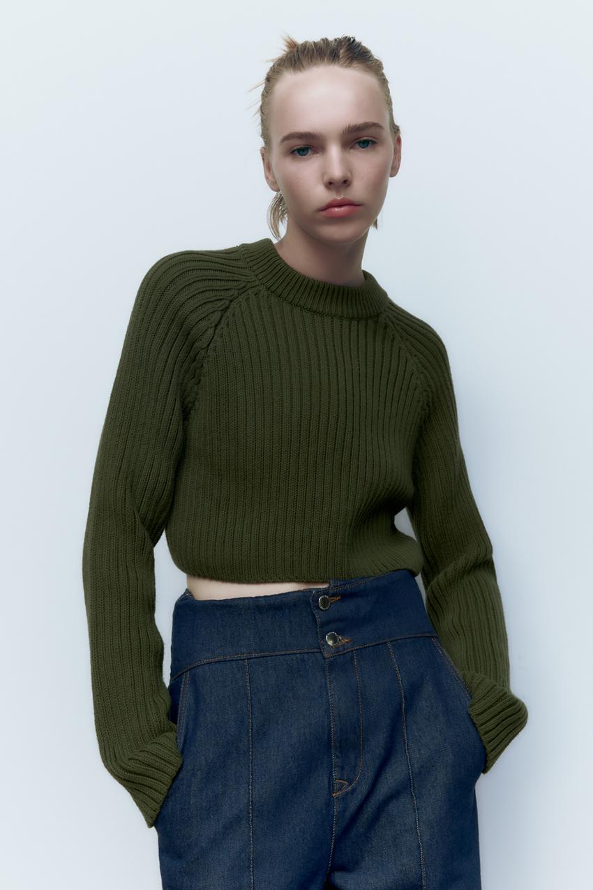 Zara pullover cropped Outlet