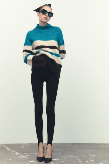 Image 0 of STRIPED KNIT SWEATER from Zara