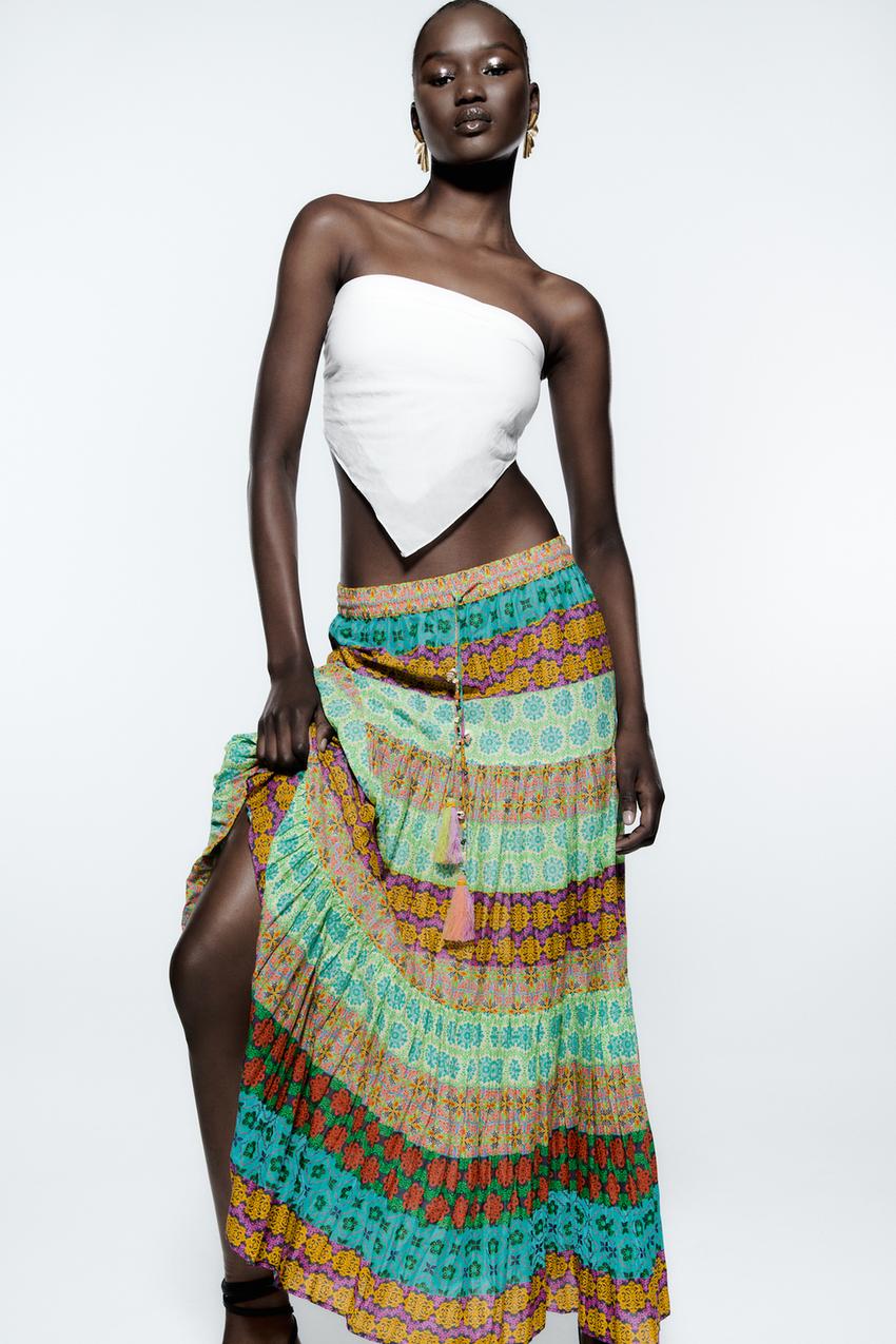 Zara long printed skirt Clearance