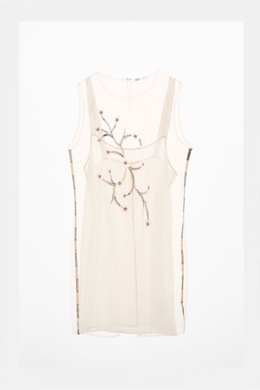 Image 0 of FLORAL EMBROIDERED DRESS from Zara