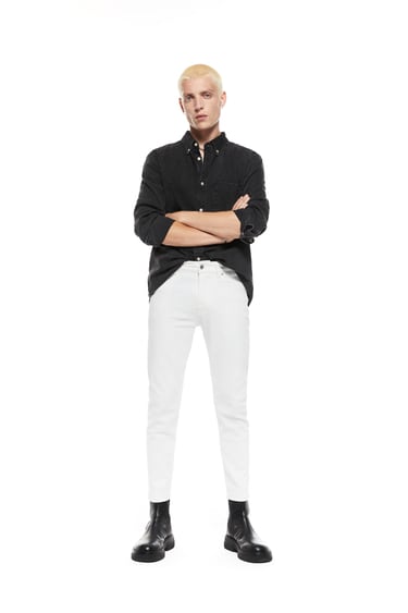 Image 0 of SLIM-FIT COLOURED JEANS from Zara