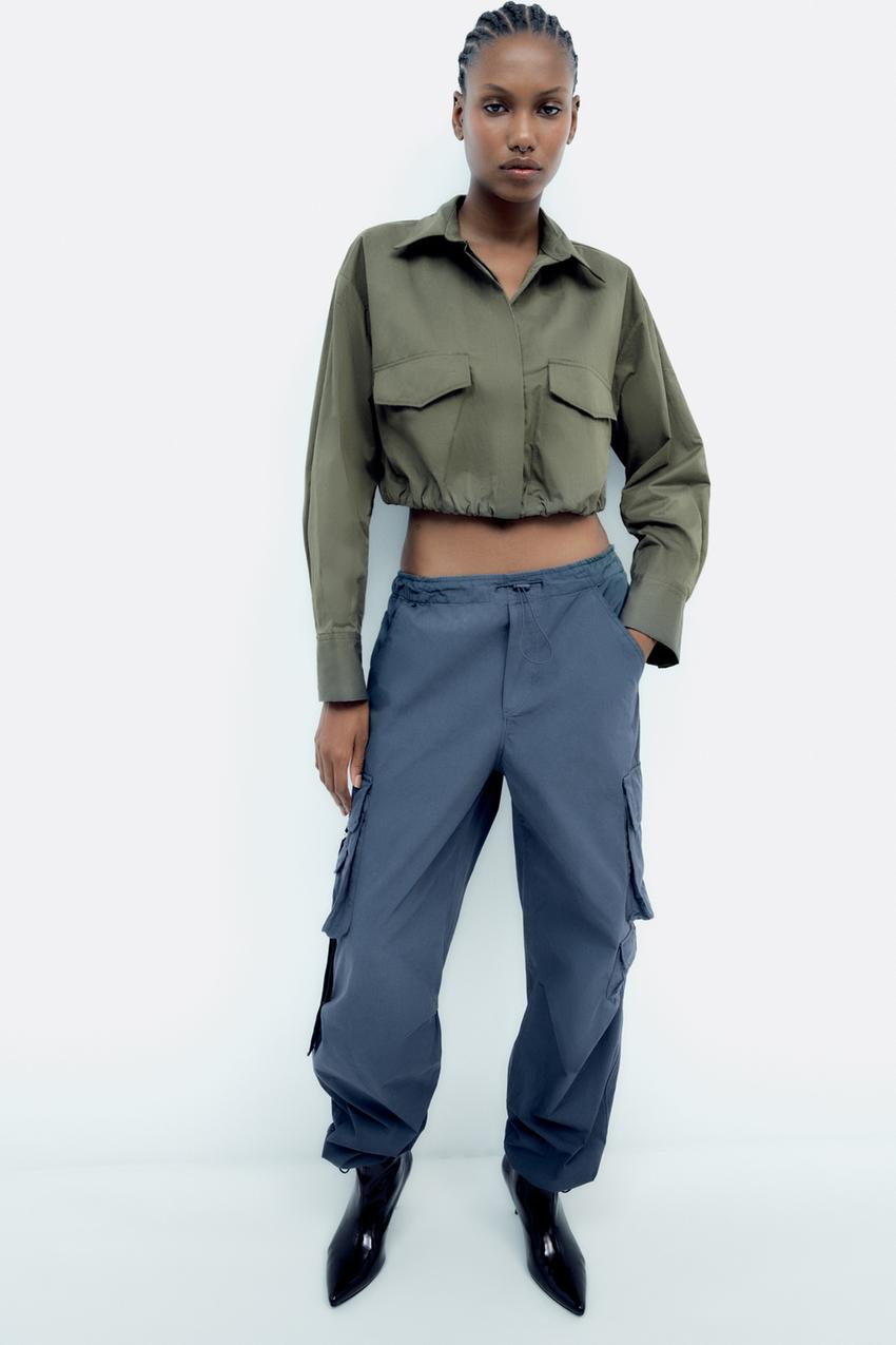 Zara fallschirmhose clearance