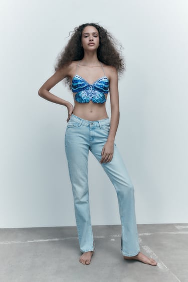 Image 0 of BUTTERFLY CROP TOP from Zara