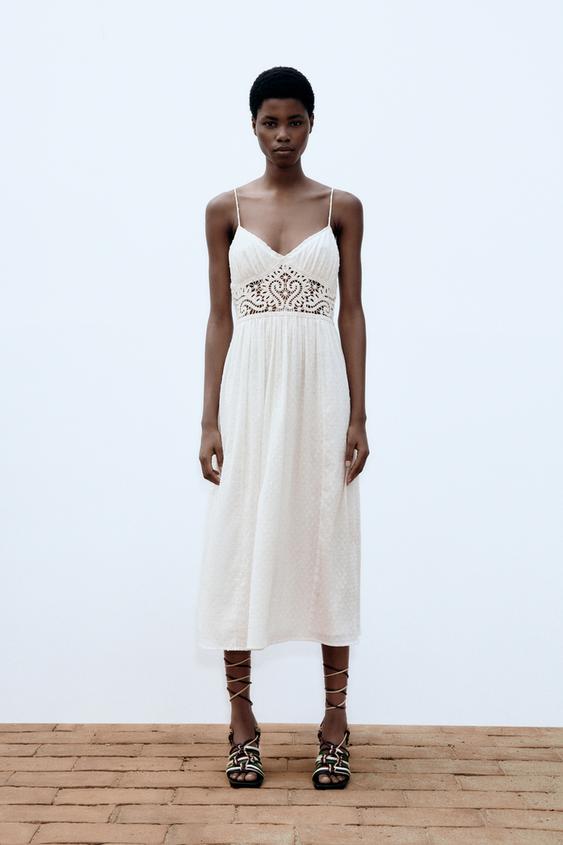 コントラスト クロシェワンピース エクリュ Zara Japan 日本 コントラスト クロシェワンピース エクリュ Zara Japan 日本