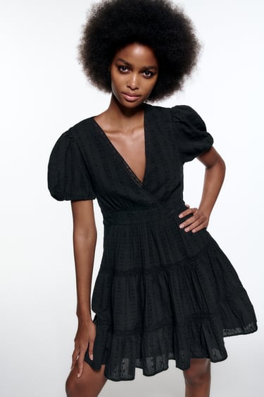 Image 0 of LACE TRIM DRESS from Zara