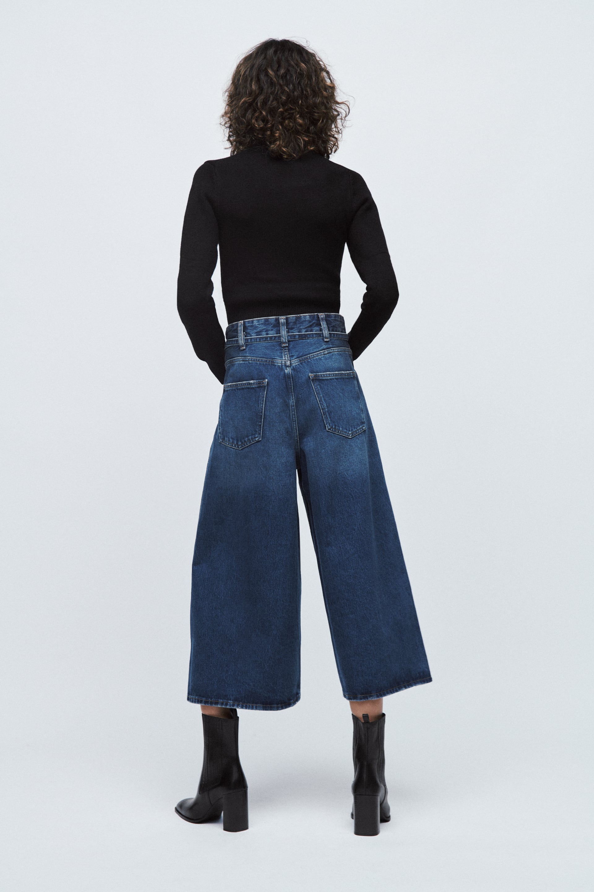 Not complicated Bridegroom Thorny THE MID WAIST ZW CULOTTE JEANS - Blue | ZARA United States