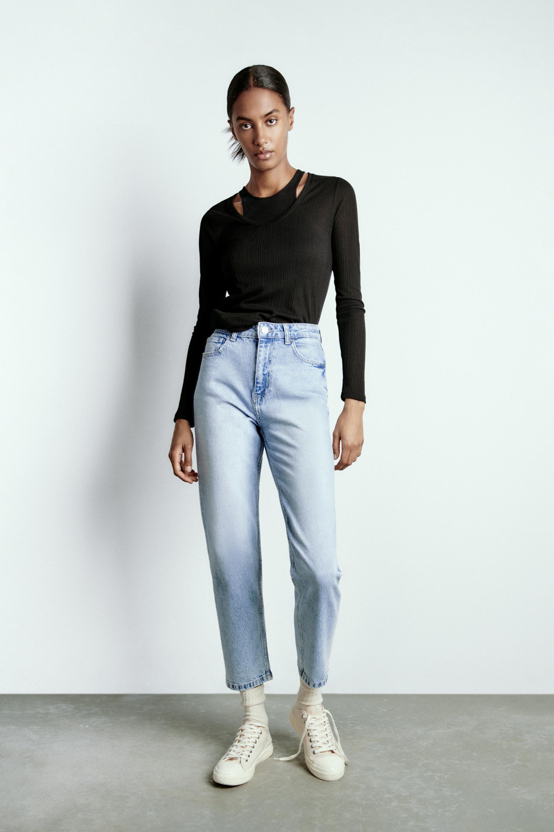 walvis Vrijwillig einde HIGH-WAISTED Z1975 MOM FIT JEANS - Mid-blue | ZARA United States