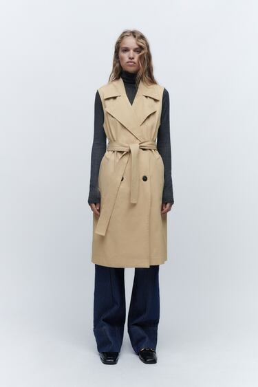 Image 0 of BELTED TRENCH VEST from Zara