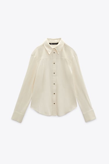 Image 0 of FITTED SHIRT WITH GOLD BUTTONS from Zara