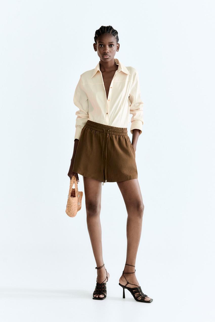 FITTED SHIRT WITH GOLDEN BUTTONS - Ecru | ZARA Angola