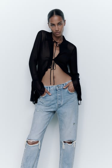 Image 0 of ZW THE RELAXED SLIM BOYFRIEND JEANS from Zara