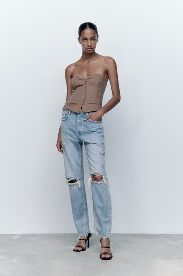Image 0 of ZW THE RELAXED SLIM BOYFRIEND JEANS from Zara
