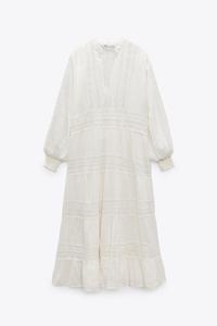 カットワーク刺繍ワンピース ホワイト Zara Japan 日本 カットワーク刺繍ワンピース ホワイト Zara Japan 日本