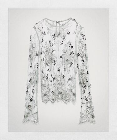 EMBROIDERED LACE TOP