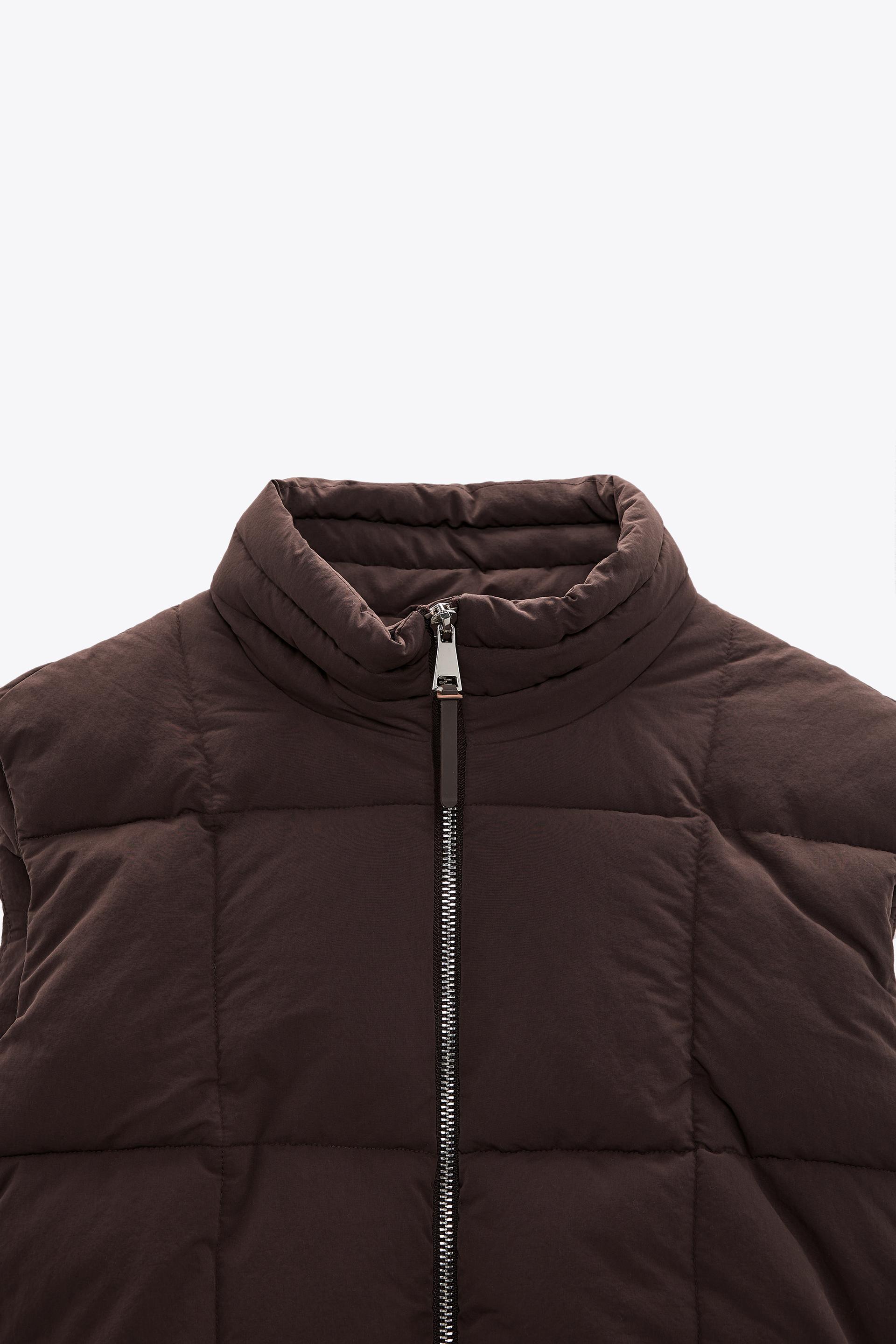 Zara - Puffer Vest - Brown - Women