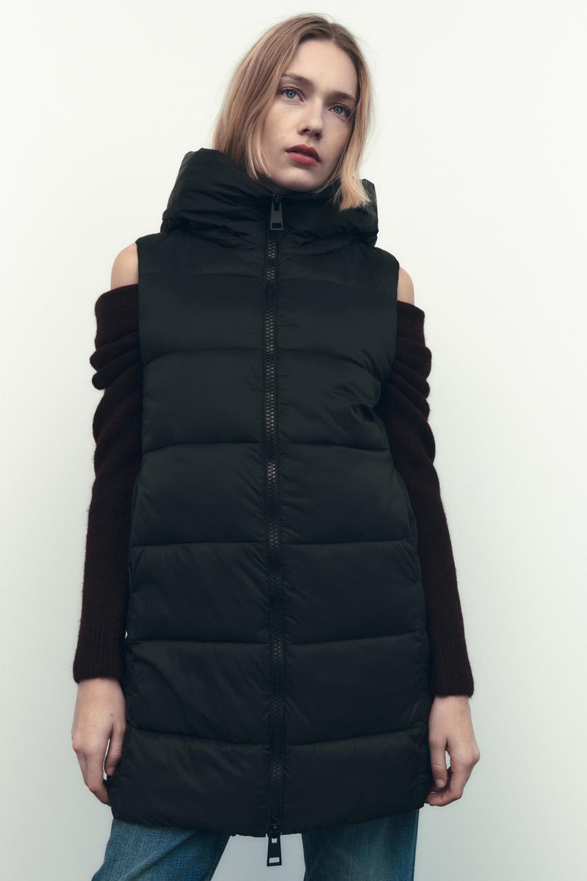 Long puffer gilet zara Outlet