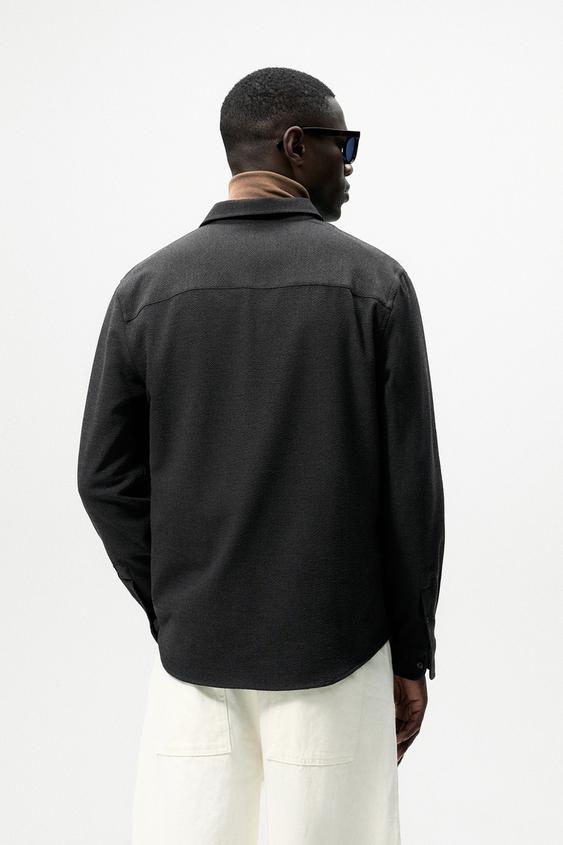 TEXTURED SHIRT WITH POCKET