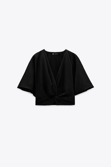 KNOTTED BELL SLEEVE TOP