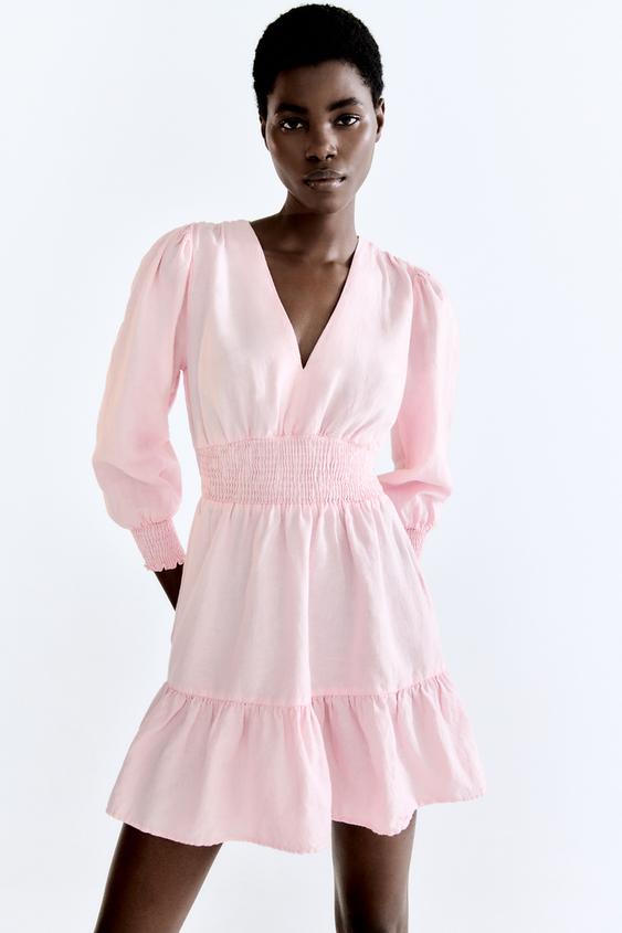 ワンピース ピンク ホワイト Zara Japan 日本 ワンピース ピンク ホワイト Zara Japan 日本