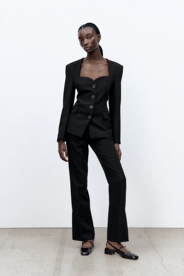 Image 0 of FULL LENGTH TROUSERS WITH OPENINGS from Zara