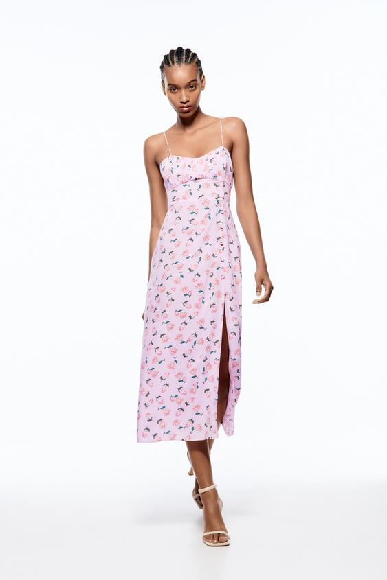 Zara pink dress floral Clearance