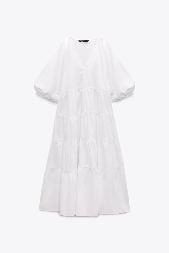 ポプリンワンピース ホワイト Zara Japan 日本 ポプリンワンピース ホワイト Zara Japan 日本