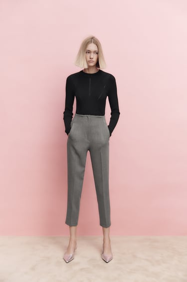 Image 0 of HIGH-WAISTED PANTS from Zara