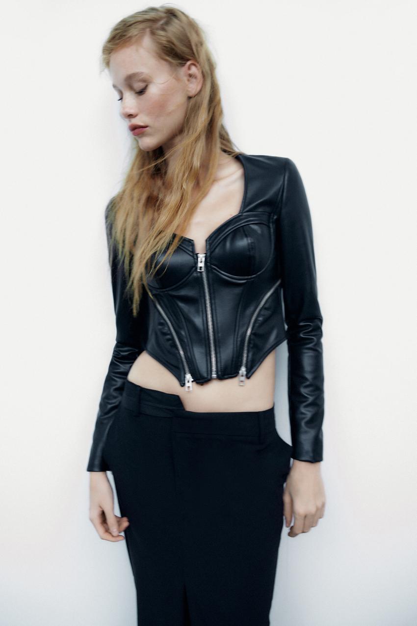 Zara leather corset Clearance