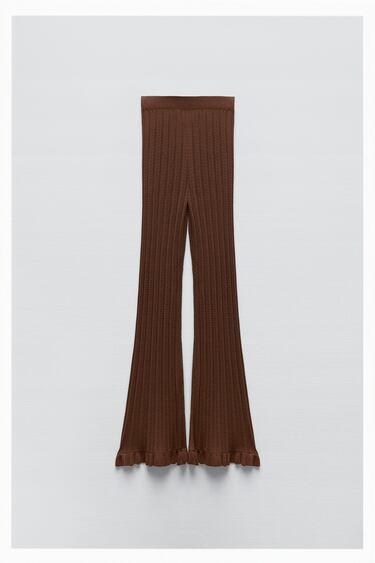 Image 0 of TROUSERS WITH RUFFLES from Zara