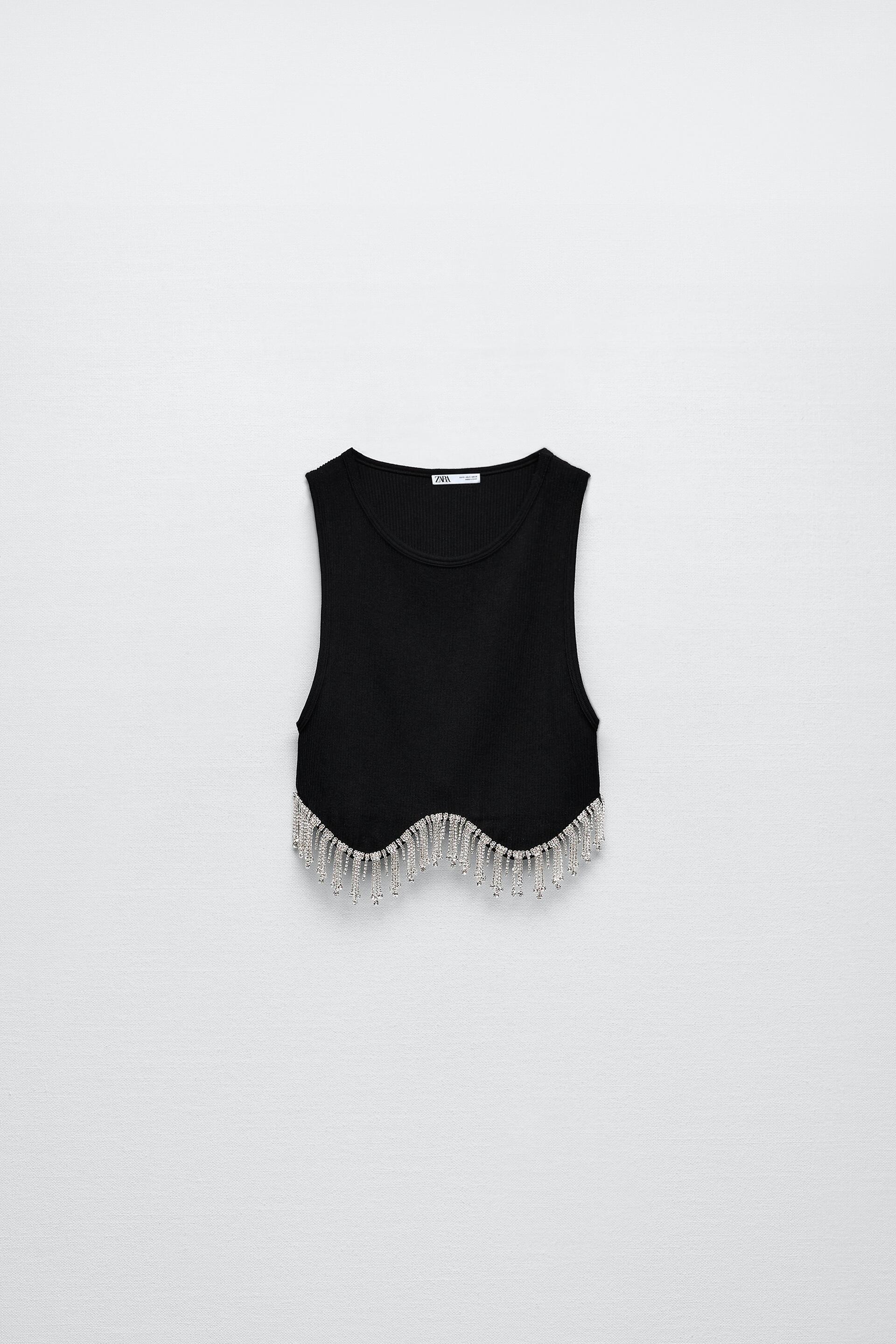 Zara diamante top Clearance
