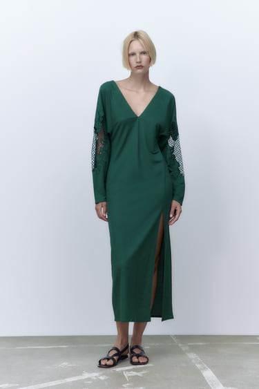 Image 0 of EMBROIDERED DRESS from Zara