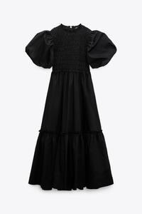 ミディ ボリュームワンピース ブラック Zara Japan 日本 ミディ ボリュームワンピース ブラック Zara Japan 日本
