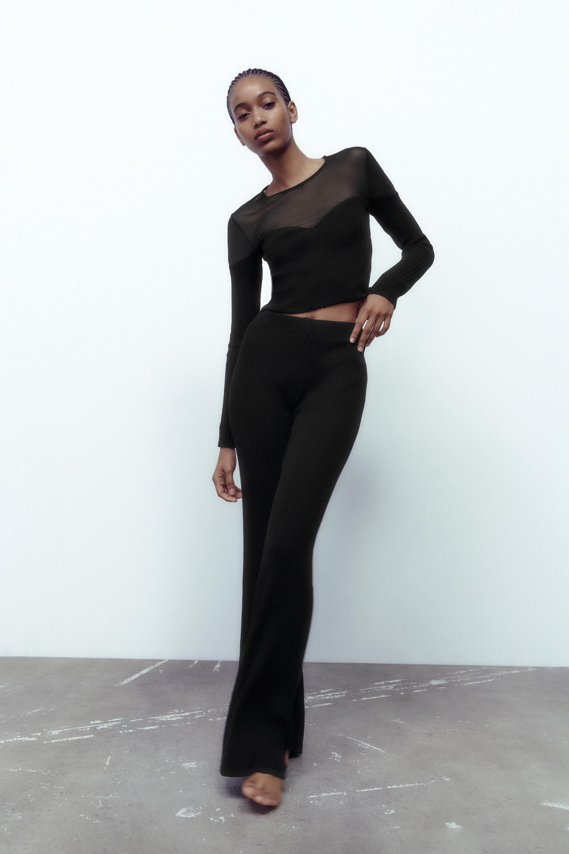 Ribbed trousers zara Clearance