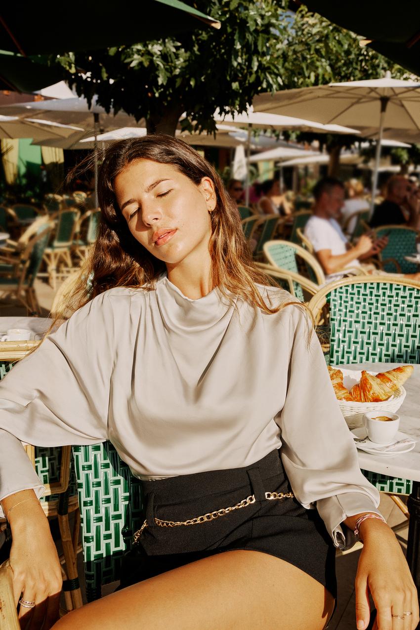 Zara silver blouse Clearance