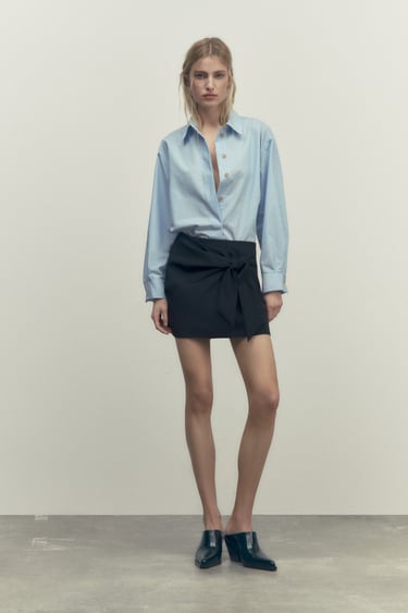 Image 0 of SKORT WITH KNOT DETAIL from Zara